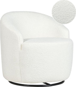 DAVIK - Fauteuil - Wit - Polyester