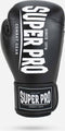 Super Pro Combat Gear Champ - Kickbokshandschoenen - PU met klittenbandsluiting - Zwart/Wit 14oz