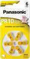 Panasonic PR 10 hoorapparaat cellen Zinc Air 6 stuks