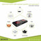 Brock Electronics Compacte Elektrische Kookplaat - Infrarood Kookplaat - 2 Pits - 1200 + 800W - Zwart