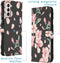 iMoshion Hoesje Geschikt voor Samsung Galaxy S21 Plus Hoesje Met Pasjeshouder - iMoshion Design Softcase Bookcase - Meerkleurig / Blossom Watercolor Black