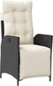 vidaXL - Tuinstoelen - 2 - st - verstelbaar - met - voetensteun - poly - rattan - zwart