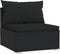 vidaXL - 4-delige - Loungeset - met - kussens - poly - rattan - zwart