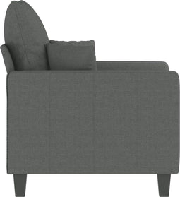 vidaXL Fauteuil 60 cm stof donkergrijs
