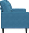 vidaXL - Tweezitsbank - 120 - cm - fluweel - blauw