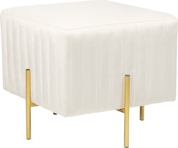 DAYTON - Poef - Wit - Fluweel