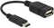 Delock 65579 - USB 2.0 type-C naar USB 2.0 type-A - 15cm - Zwart