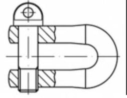 TOOLCRAFT 486745 Schakels 100 kg Afm. bout: M5 Staal Verzinkt DIN 82101 10 stuk(s)