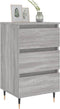 vidaXL - Nachtkastjes - 2 - st - 40x35x69 - cm - bewerkt - hout - grijs - sonoma - eiken