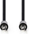 Nedis Stereo-Audiokabel - 3,5 mm Male - 3,5 mm Male - Vernikkeld - 1.00 m - Rond - Zwart - Polybag