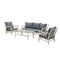 Garden impressions - Lombok loungeset 4-dlg alu bamboo/ mystic grey