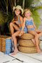 Snapper Rock - Bikini - UPF 50+ UV bescherming - Blauw/Wit - Maat 104-110