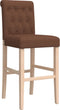 vidaXL - Barstoelen - 2 - st - massief - rubberhout - en - stof