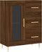 vidaXL - Dressoir - 69,5x34x90 - cm - bewerkt - hout - bruin - eikenkleur