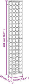 vidaXL - Wijnrek - voor - 57 - flessen - 34x18x200 - cm - smeedijzer - zwart