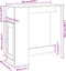 vidaXL - Bartafel - met - rekken - 101x40x103,5 - cm - hout - artisanaal - eikenkleur