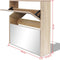 vidaXL - Schoenenkast - drielaags - met - spiegel - 63x17x102,5 - cm - wit