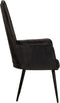 vidaXL Fauteuil echt leer zwart
