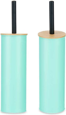 Toiletborstel Munt Metaal Bamboe Plastic 9,5 X 27 X 9,5 cm (6 Stuks)