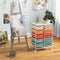 Coast Opbergwagen - Verrijdbare Multifunctionele - 15 Laden - Veelkleurig/Wit - 63 x 37 x 87 cm