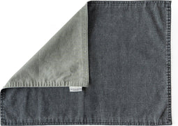 Dutch Rose Linen Placemats - 45x35cm - Dubbelzijdig groen-grijs