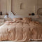 Coco & Cici - Tencel Twill Dekbedovertrek 200 x 200 cm - 2 Persoons Beddengoed - Peach - Lyocell - Ritssluiting & Extra Zacht - 2 Kussenslopen (60x70)
