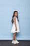 Le Chic C012-5870 - Meisjes Jurk - Mouwloos met luxe bloemen - Maat 140
