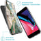 iMoshion Hoesje Geschikt voor iPhone SE (2022) / SE (2020) / 8 / 7 / 6s / 6 Hoesje Siliconen - iMoshion Design hoesje - Wit / Zwart / Shattered Beige Marble