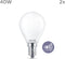 Philips energiezuinige LED Kogellamp Mat - 40 W - E14 - warmwit licht - 2 stuks - Bespaar op energiekosten