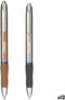 Pen Sharpie SGEL Metallic Zilverkleurig Blauw Koper 0,7 mm (12 Stuks)