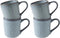 Dutch Rose Organic Mok - Mokken 25 cl. set van 4- Theemok - Koffiemok Mokken - Stoneware handgemaakt - Blauw