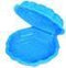 Zandbak schelp en plastic schep 50 cm lang geel