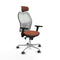 Piqueras y Crespo 3D086G2 - Bureaustoel - Verstelbare hoofdsteun - Wit Bruin