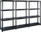 vidaXL - Opbergrek - 4-laags - 183x30,5x130 - cm - kunststof - zwart