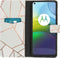 iMoshion Hoesje Geschikt voor Motorola Moto G9 Power Hoesje Met Pasjeshouder - iMoshion Design Softcase Bookcase - Wit / Meerkleurig / Goud / White Graphic