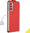 Accezz Flipcase - Geschikt voor Samsung Galaxy S21 - Met pasjeshouder - Rood
