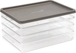 Amuse Delibox - Vershoudbakjes - Stapelbare Bewaardozen - 4 Lagen - Grijs