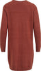 Vila VIRIL L/S KNIT DRESS NOOS - Dames Jurk - Regular fit Lange mouwen - Burnt Henna - Maat XS