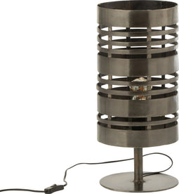 J-Line tafellamp Ringen - metaal - grijs