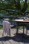 House Nordic Salerno - Tuinstoel - Aluminium polyester - Donkergrijs zwart (set van 4)