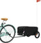 vidaXL - Fietstrailer - 30 - kg - ijzer - zwart