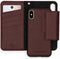 Selencia Hoesje Geschikt voor iPhone Xs / X Hoesje Met Pasjeshouder - Selencia Llyr 2-in-1 Uitneembare Slang Bookcase - Donkerrood