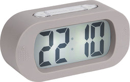 Wekker Gummy - Rubberized Warm Grijs - 14x7x5cm