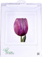 Thea Gouverneur - Borduurpakket met telpatroon - 514A - Voorgesorteerde DMC Garens - Paarse Triumph Tulp - Aida - 34 cm x 36 cm - DIY Kit