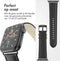 imoshion Classic lederen bandje - Geschikt voor Apple Watch 1, 2, 3, 4, 5, 6, 7, 8, 9, 10 (42 mm), SE - 38/40/41 mm - Zwart - One Size