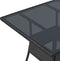 Juskys Yoro - Tuintafel - Vierkant 80 x 80 cm - Zwart - Incl. Glasplaat