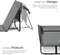tectake® Strandmat - Set van 2 opvouwbare ligmatten - Verstelbare rugleuning - Grijs (2 stuks)