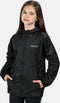 Regatta - Kids Pack It III Opvouwbaar Kinder Regenjack - Zwart - Maat 152