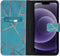 iMoshion Hoesje Geschikt voor iPhone 13 Hoesje Met Pasjeshouder - iMoshion Design Softcase Bookcase - Blauw / Blue Graphic