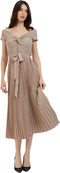 Guess Erynn - Dames Jurk - Strik in taille plissé rok - Taupe - Maat XS